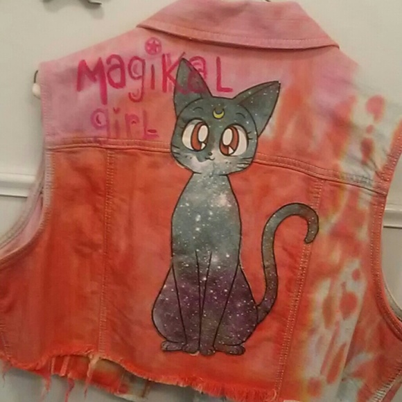 Kawaii PUNK VEST size 2 chicos plus. Fits ANYone - Picture 2 of 7